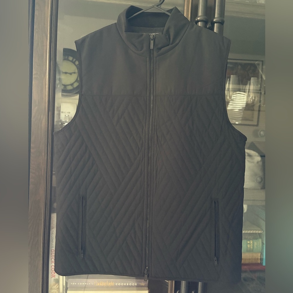 Vince Camuto Black Quilted Men's Vest